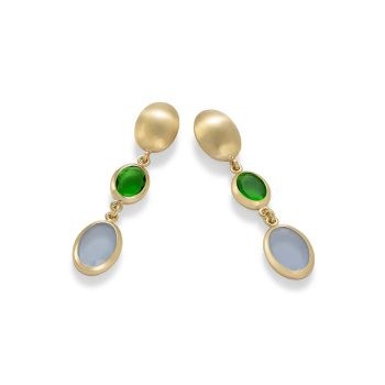 Aquaforte Gold Drop Coloured Earrings
