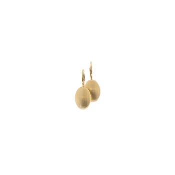 Aquaforte Brushed Gold Oval Earrings