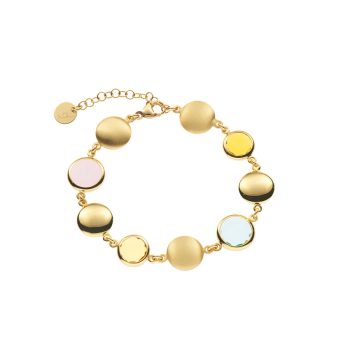 Aquaforte Brushed Gold Multicolour Bracelet
