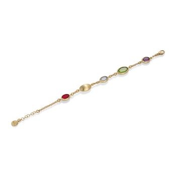 Aquaforte Gold Multicolour Oval Bracelet