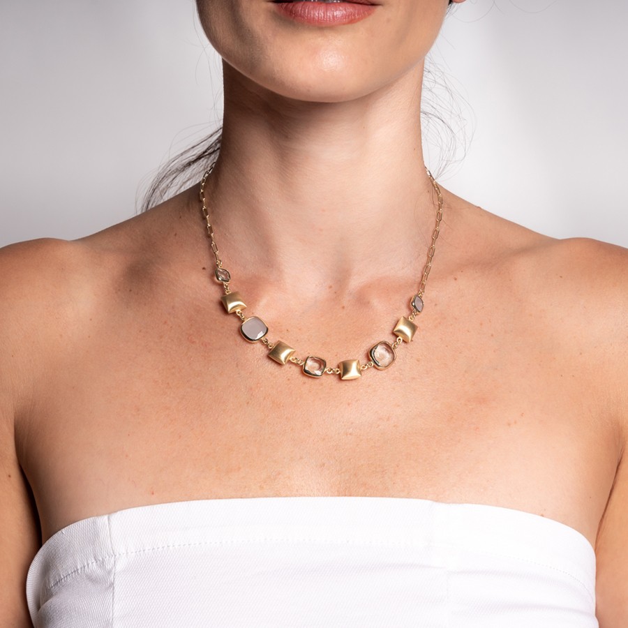 Aquaforte Gold Aquacaramelle Green Stone Necklace