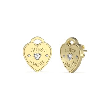 Guess Gold Heart Stud Earrings