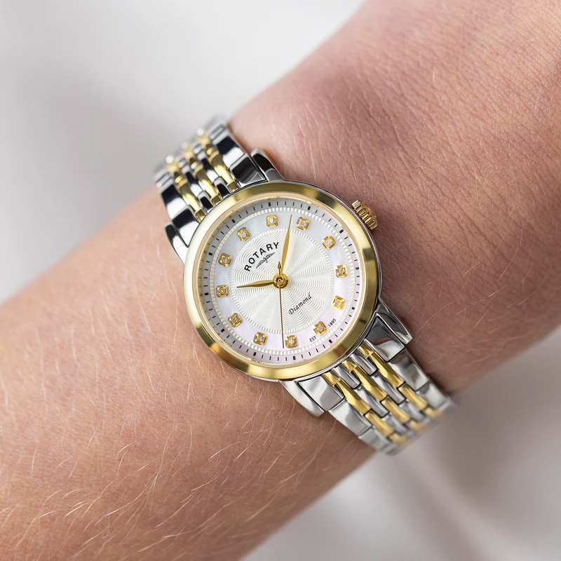 Rotary Ladies Two-Tone Heritage Diamond Dial Watch