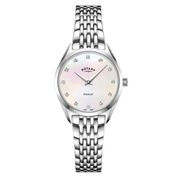 Rotary Ladies Silver Ultra Slim Diamond Watch