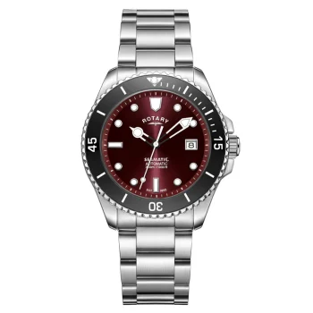 Rotary Gents Seamatic 300 Automatic Burgundy Dial Watch