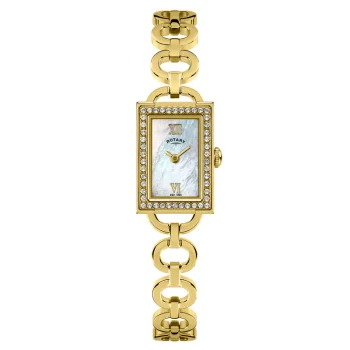 Rotary Ladies Rectangular Stone Set Cocktail Watch