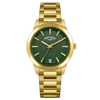 Rotary Ladies Gold Heritage Green Dial Watch