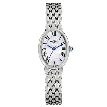 Rotary Ladies Silver Oval Heritage Astoria Watch
