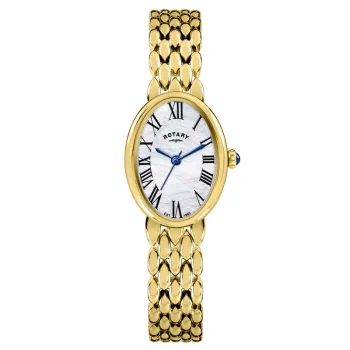 Rotary Ladies Gold Oval Heritage Astoria Watch