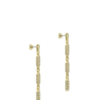 Ted Baker Gold Crystal Drop Earrings