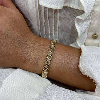 Sterling Silver Gold Plated Braided Bracelet