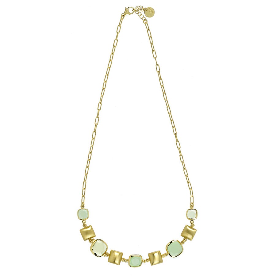 Aquaforte Gold Aquacaramelle Green Stone Necklace