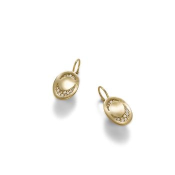 Aquaforte Brushed Half Moon Drop Earrings