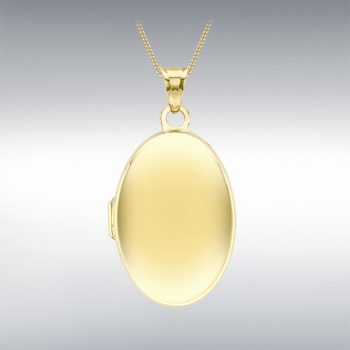 9ct Yellow Gold Polished Oval Locket