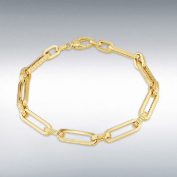 9ct Yellow Gold Figabelcher Paper Link Bracelet
