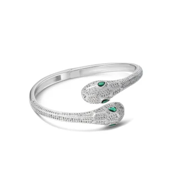 Newbridge Silver Crystal Snake Bangle