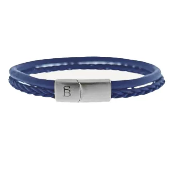 Steel & Barnett Jeans Blue Denby Leather Bracelet