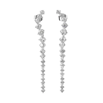 Newbridge Long Drop Cubic Zirconia Earrings