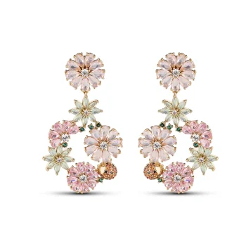 Newbridge Gold Coloured Flowers Drop Earrings