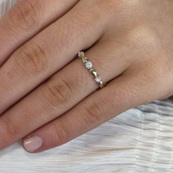 9ct Yellow Gold Three Stone Dress Ring