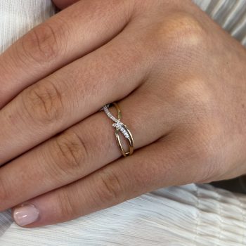9ct Yellow Gold Cubic Zirconia Infinity Ring