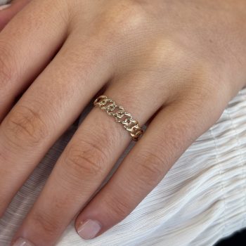 9ct Yellow Gold Chain Link Ring
