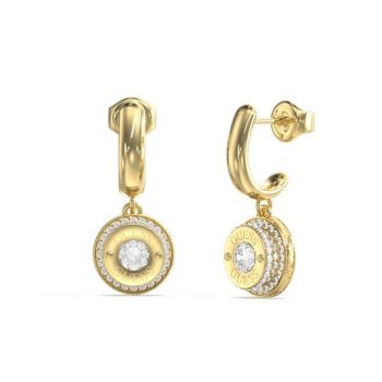 Guess Gold Crystal Drop Earrings