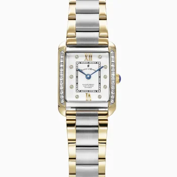 Jacques Du Manoir Two-Tone Crystal Square Roman Numeral Dial Watch