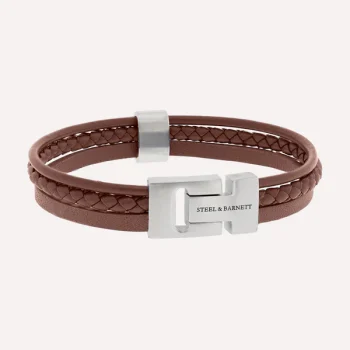 Steel & Barnett Peanut Casual Cole Leather Bracelet