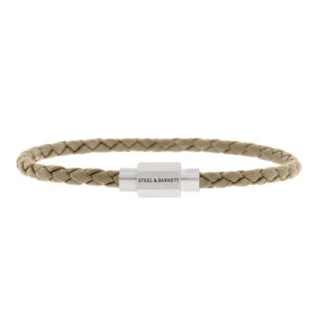 Steel & Barnett Beige Riley Leather Bracelet