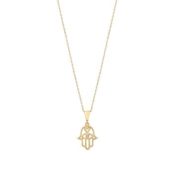 9ct Yellow Gold Hand of Fatima Pendant