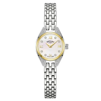 Rotary Ladies Two-Tone Cocktail Crystal Watch