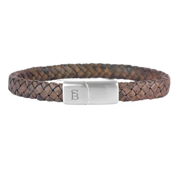 Steel & Barnett Vintage Brown Riley Leather Bracelet