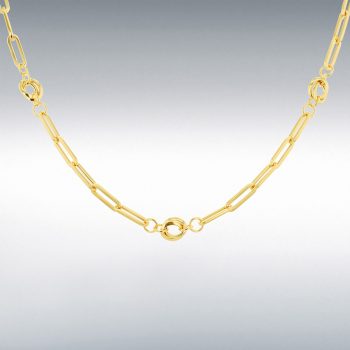 9ct Yellow Gold Knot & Paper Link Necklet