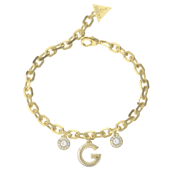 Guess Gold Crystal Charm Bracelet