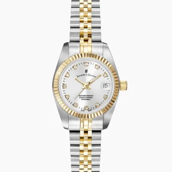 Jacques Du Manoir Two Tone Crystal Dial Watch