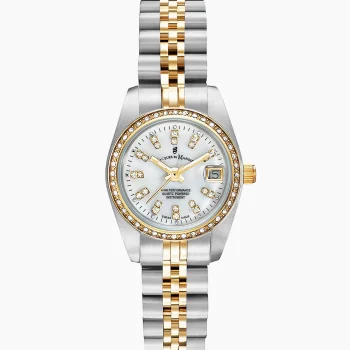 Jacques Du Manoir Ladies Two-Tone Crystal Dial Watch