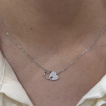Absolute Sterling Silver Double Heart Pendant