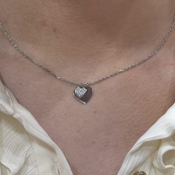 Absolute Sterling Silver Heart Disc Pendant
