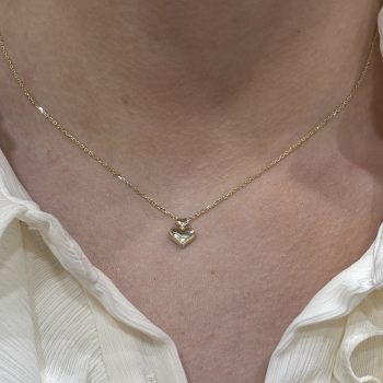 9ct Yellow Gold Double Heart Pendant