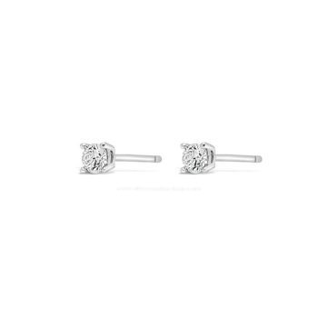 Sterling Silver Cubic Zirconia 4 Claw Stud