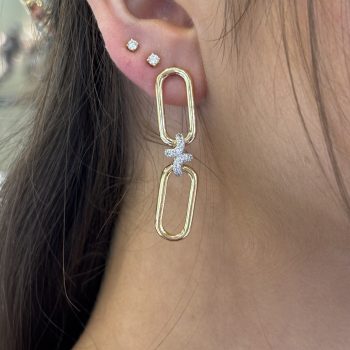 Absolute Gold Double Link Drop Earrings