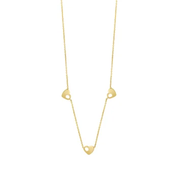 Sterling Silver Gold Plated Heart Necklet