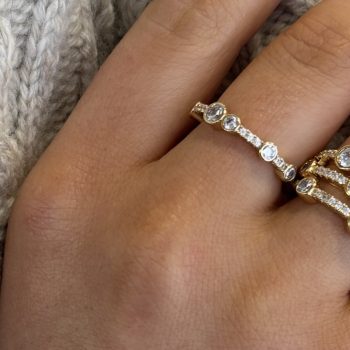 Absolute Gold Crystal Stacking Ring