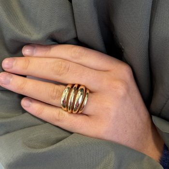 Absolute Chunky Gold 4 Row Dress Ring