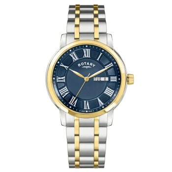 Rotary Gents Two-Tone Blue Dial Heritage Watch