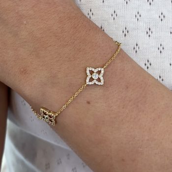 Absolute Gold Crystal Flower Bracelet