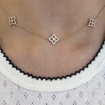 Absolute Gold Crystal Flower Necklace