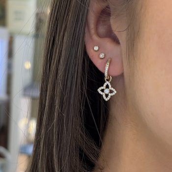 Absolute Gold Crystal Flower Drop Earring