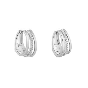 Sterling Silver Cubic Zirconia Huggie Hoop Earrings
